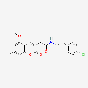 N-[2-(4-chlorophenyl)ethyl]-2-(5-methoxy-4,7-dimethyl-2-oxo-2H-chromen-3-yl)acetamide