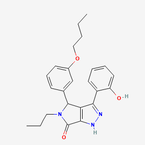 molecular formula C24H27N3O3 B11395768 4-(3-butoxyphenyl)-3-(2-hydroxyphenyl)-5-propyl-4,5-dihydropyrrolo[3,4-c]pyrazol-6(1H)-one 