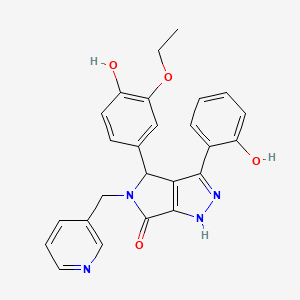 4-(3-ethoxy-4-hydroxyphenyl)-3-(2-hydroxyphenyl)-5-(pyridin-3-ylmethyl)-4,5-dihydropyrrolo[3,4-c]pyrazol-6(1H)-one