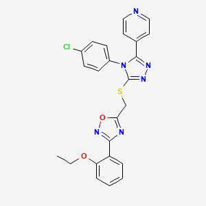 4-[4-(4-chlorophenyl)-5-({[3-(2-ethoxyphenyl)-1,2,4-oxadiazol-5-yl]methyl}sulfanyl)-4H-1,2,4-triazol-3-yl]pyridine