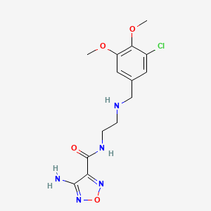 4-amino-N-{2-[(3-chloro-4,5-dimethoxybenzyl)amino]ethyl}-1,2,5-oxadiazole-3-carboxamide