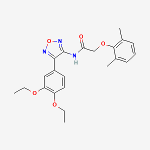 molecular formula C22H25N3O5 B11395883 N-[4-(3,4-diethoxyphenyl)-1,2,5-oxadiazol-3-yl]-2-(2,6-dimethylphenoxy)acetamide 