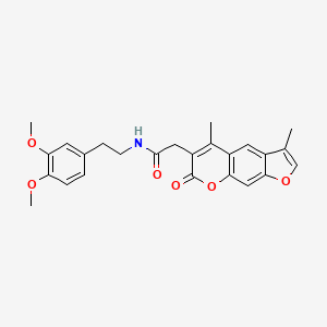 N-[2-(3,4-dimethoxyphenyl)ethyl]-2-(3,5-dimethyl-7-oxo-7H-furo[3,2-g]chromen-6-yl)acetamide