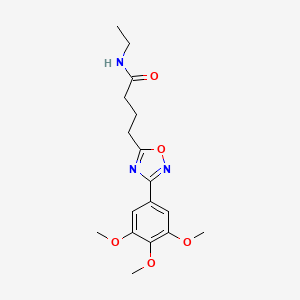 N-ethyl-4-[3-(3,4,5-trimethoxyphenyl)-1,2,4-oxadiazol-5-yl]butanamide