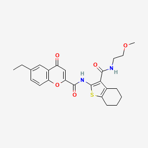 6-ethyl-N-{3-[(2-methoxyethyl)carbamoyl]-4,5,6,7-tetrahydro-1-benzothiophen-2-yl}-4-oxo-4H-chromene-2-carboxamide