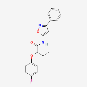 2-(4-fluorophenoxy)-N-(3-phenyl-1,2-oxazol-5-yl)butanamide