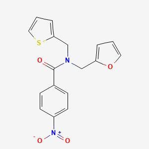 molecular formula C17H14N2O4S B11395947 N-(furan-2-ylmethyl)-4-nitro-N-(thiophen-2-ylmethyl)benzamide 