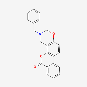 3-benzyl-3,4-dihydro-2H,6H-benzo[3,4]chromeno[8,7-e][1,3]oxazin-6-one