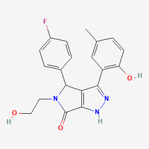 4-(4-fluorophenyl)-5-(2-hydroxyethyl)-3-(2-hydroxy-5-methylphenyl)-4,5-dihydropyrrolo[3,4-c]pyrazol-6(1H)-one