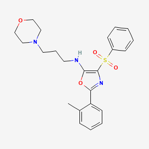 molecular formula C23H27N3O4S B11395957 2-(2-methylphenyl)-N-[3-(morpholin-4-yl)propyl]-4-(phenylsulfonyl)-1,3-oxazol-5-amine 