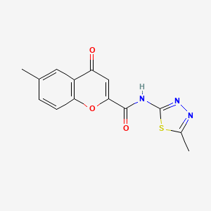 6-methyl-N-(5-methyl-1,3,4-thiadiazol-2-yl)-4-oxo-4H-chromene-2-carboxamide