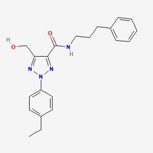 2-(4-ethylphenyl)-5-(hydroxymethyl)-N-(3-phenylpropyl)-2H-1,2,3-triazole-4-carboxamide