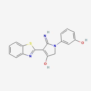 5-Amino-4-(1,3-benzothiazol-2-YL)-1-(3-hydroxyphenyl)-2,3-dihydro-1H-pyrrol-3-one