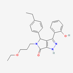 molecular formula C24H27N3O3 B11395996 5-(3-ethoxypropyl)-4-(4-ethylphenyl)-3-(2-hydroxyphenyl)-4,5-dihydropyrrolo[3,4-c]pyrazol-6(1H)-one 