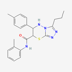 N-(2-methylphenyl)-6-(4-methylphenyl)-3-propyl-6,7-dihydro-5H-[1,2,4]triazolo[3,4-b][1,3,4]thiadiazine-7-carboxamide