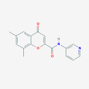 molecular formula C17H14N2O3 B11396033 6,8-dimethyl-4-oxo-N-(pyridin-3-yl)-4H-chromene-2-carboxamide 