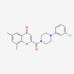 2-{[4-(3-chlorophenyl)piperazin-1-yl]carbonyl}-6,8-dimethyl-4H-chromen-4-one