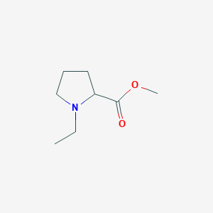 molecular formula C8H15NO2 B1139604 Methyl 1-ethylpyrrolidine-2-carboxylate CAS No. 107599-40-6