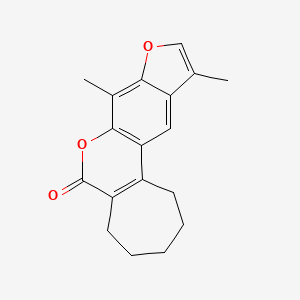 molecular formula C18H18O3 B11396063 8,11-dimethyl-2,3,4,5-tetrahydrocyclohepta[c]furo[3,2-g]chromen-6(1H)-one 