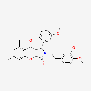 2-[2-(3,4-Dimethoxyphenyl)ethyl]-1-(3-methoxyphenyl)-6,8-dimethyl-1,2-dihydrochromeno[2,3-c]pyrrole-3,9-dione