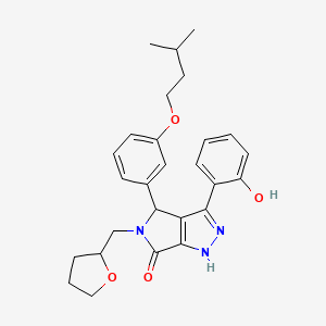 3-(2-hydroxyphenyl)-4-[3-(3-methylbutoxy)phenyl]-5-(tetrahydrofuran-2-ylmethyl)-4,5-dihydropyrrolo[3,4-c]pyrazol-6(1H)-one