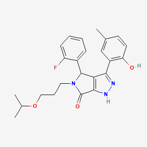 4-(2-fluorophenyl)-3-(2-hydroxy-5-methylphenyl)-5-[3-(propan-2-yloxy)propyl]-4,5-dihydropyrrolo[3,4-c]pyrazol-6(1H)-one