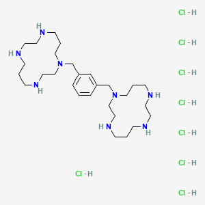 molecular formula C28H62Cl8N8 B1139614 1,1'-[1,3-Phenylenebis-(methylene)]-bis-(1,4,8,11-tetraazacyclotetradecane) octahydrochloride CAS No. 110078-44-9