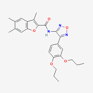 N-[4-(3,4-dipropoxyphenyl)-1,2,5-oxadiazol-3-yl]-3,5,6-trimethyl-1-benzofuran-2-carboxamide