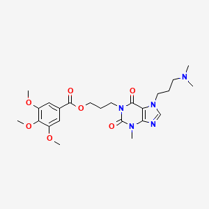 3-{7-[3-(dimethylamino)propyl]-3-methyl-2,6-dioxo-2,3,6,7-tetrahydro-1H-purin-1-yl}propyl 3,4,5-trimethoxybenzoate