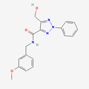 molecular formula C18H18N4O3 B11396187 5-(hydroxymethyl)-N-(3-methoxybenzyl)-2-phenyl-2H-1,2,3-triazole-4-carboxamide 