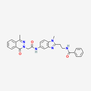 N-[2-(1-methyl-5-{[(4-methyl-1-oxophthalazin-2(1H)-yl)acetyl]amino}-1H-benzimidazol-2-yl)ethyl]benzamide