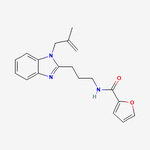 molecular formula C19H21N3O2 B11396229 N-{3-[1-(2-methylprop-2-en-1-yl)-1H-benzimidazol-2-yl]propyl}furan-2-carboxamide 