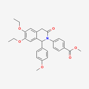 methyl 4-[6,7-diethoxy-1-(4-methoxyphenyl)-3-oxo-3,4-dihydroisoquinolin-2(1H)-yl]benzoate