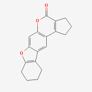 molecular formula C18H16O3 B11396235 2,3,8,9,10,11-hexahydro[1]benzofuro[3,2-g]cyclopenta[c]chromen-4(1H)-one 