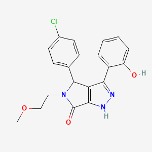 4-(4-chlorophenyl)-3-(2-hydroxyphenyl)-5-(2-methoxyethyl)-4,5-dihydropyrrolo[3,4-c]pyrazol-6(2H)-one