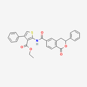 ethyl 2-{[(1-oxo-3-phenyl-3,4-dihydro-1H-isochromen-6-yl)carbonyl]amino}-4-phenylthiophene-3-carboxylate