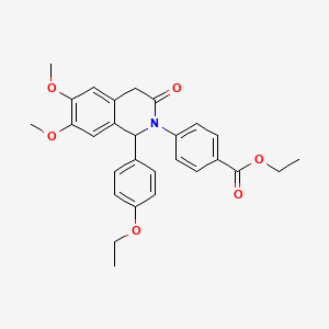 ethyl 4-[1-(4-ethoxyphenyl)-6,7-dimethoxy-3-oxo-3,4-dihydroisoquinolin-2(1H)-yl]benzoate