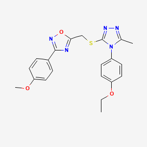 5-({[4-(4-ethoxyphenyl)-5-methyl-4H-1,2,4-triazol-3-yl]sulfanyl}methyl)-3-(4-methoxyphenyl)-1,2,4-oxadiazole