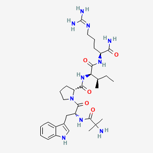 molecular formula C₃₂H₅₀N₁₀O₅ · x C₂HF₃O₂ B1139633 Unii-BR2Y2lga6L CAS No. 259230-56-3