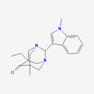 5-ethyl-7-methyl-2-(1-methyl-1H-indol-3-yl)-1,3-diazatricyclo[3.3.1.1~3,7~]decan-6-one