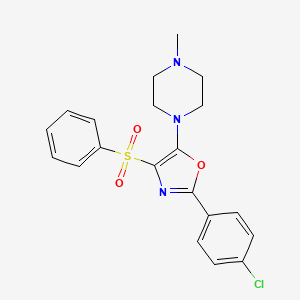 2-(4-Chlorophenyl)-5-(4-methylpiperazin-1-yl)-4-(phenylsulfonyl)oxazole