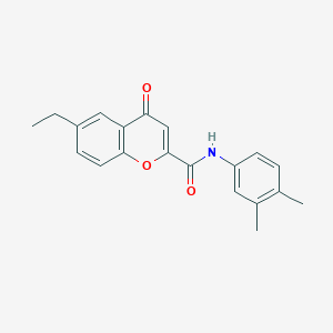 N-(3,4-dimethylphenyl)-6-ethyl-4-oxo-4H-chromene-2-carboxamide