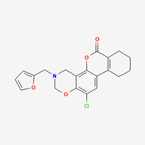 12-chloro-3-(2-furylmethyl)-3,4,7,8,9,10-hexahydro-2H,6H-benzo[3,4]chromeno[8,7-e][1,3]oxazin-6-one