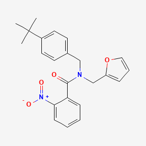 N-(4-tert-butylbenzyl)-N-(furan-2-ylmethyl)-2-nitrobenzamide