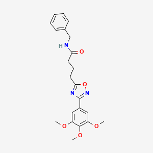 N-benzyl-4-[3-(3,4,5-trimethoxyphenyl)-1,2,4-oxadiazol-5-yl]butanamide