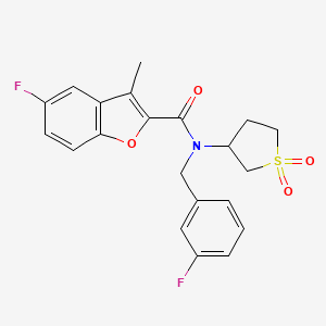 N-(1,1-dioxidotetrahydrothiophen-3-yl)-5-fluoro-N-(3-fluorobenzyl)-3-methyl-1-benzofuran-2-carboxamide