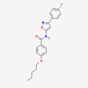 N-[3-(4-fluorophenyl)-1,2-oxazol-5-yl]-4-(pentyloxy)benzamide