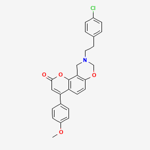 9-[2-(4-chlorophenyl)ethyl]-4-(4-methoxyphenyl)-9,10-dihydro-2H,8H-chromeno[8,7-e][1,3]oxazin-2-one