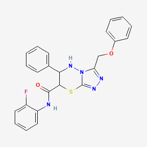 N-(2-fluorophenyl)-3-(phenoxymethyl)-6-phenyl-6,7-dihydro-5H-[1,2,4]triazolo[3,4-b][1,3,4]thiadiazine-7-carboxamide