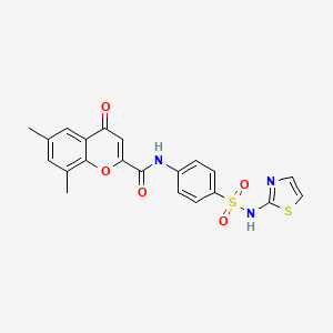 6,8-dimethyl-4-oxo-N-[4-(1,3-thiazol-2-ylsulfamoyl)phenyl]chromene-2-carboxamide